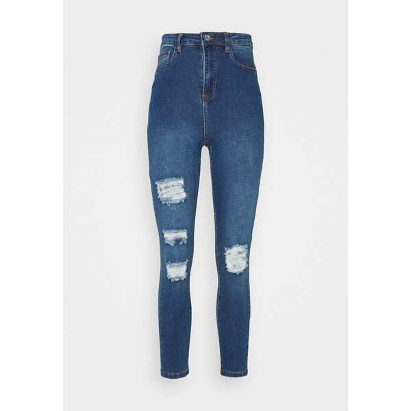 Missguided Petite ASSETS DISTRESS SINNER Jeansy Skinny Fit blue M0V21N04E