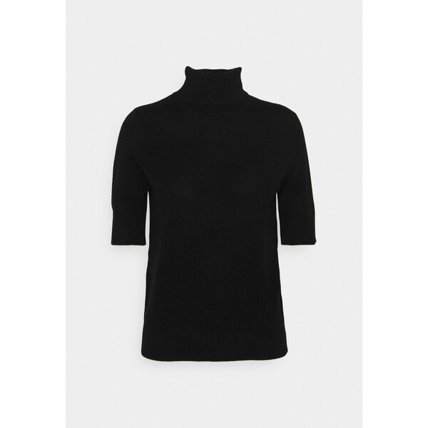 pure cashmere TURTLENECK SHORTSLEEVE T-shirt z nadrukiem black PUG21I00P