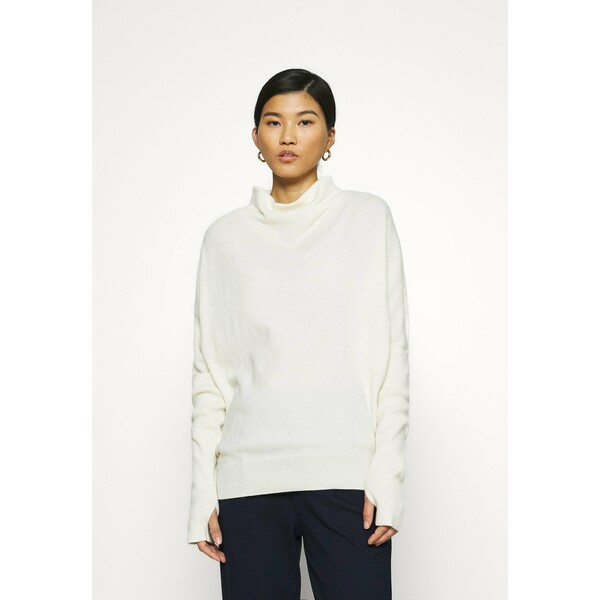 Benetton TURTLE NECK Sweter offwhite 4BE21I0HK