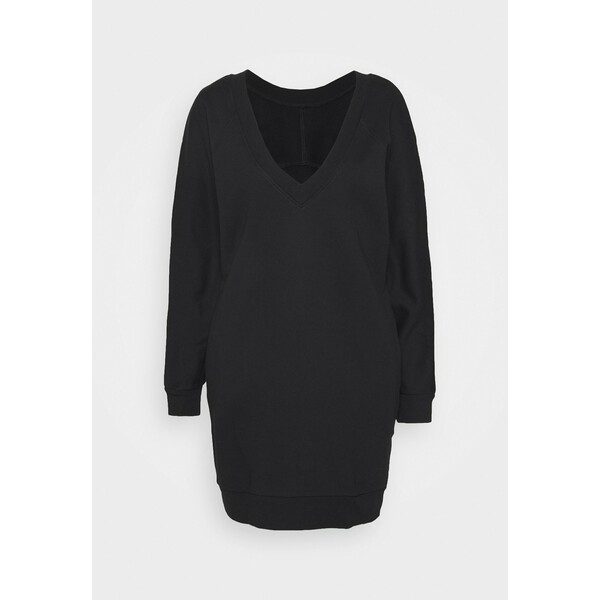 KARL LAGERFELD BACK V NECK LOGO DRESS Sukienka letnia black K4821C036