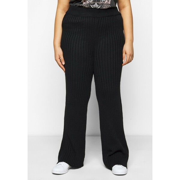 Dorothy Perkins Curve WIDE LEG TROUSER Spodnie materiałowe black DP621A042