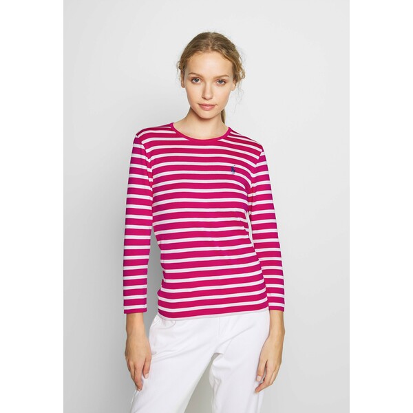 Polo Ralph Lauren STRIPE Bluzka z długim rękawem accent pink PO221D074