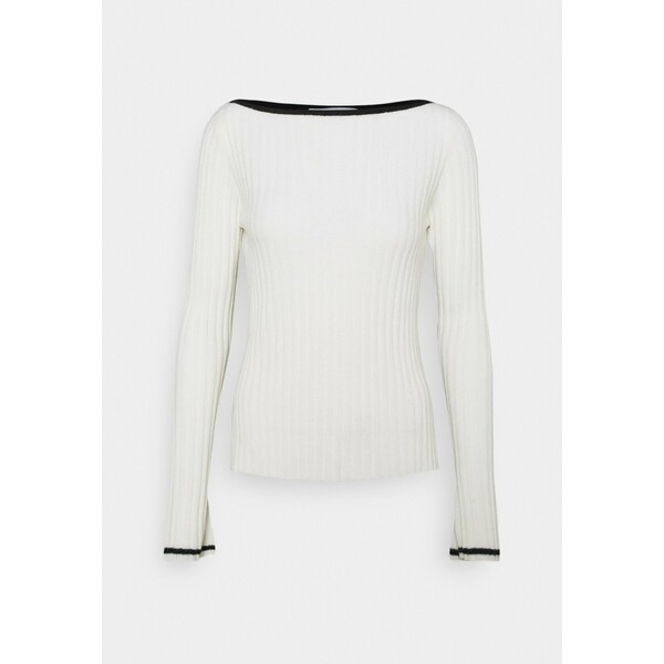 pure cashmere BOAT NECK Sweter white PUG21I00S