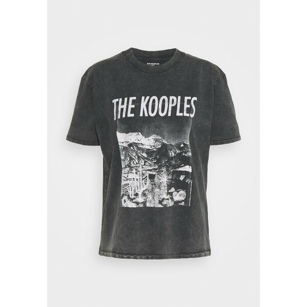 The Kooples T-shirt z nadrukiem black THA21D013