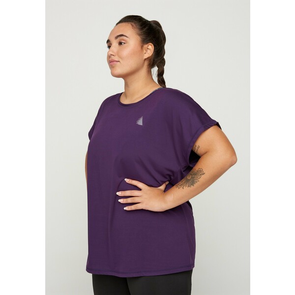 Active by Zizzi T-shirt basic purple ACA21D01X