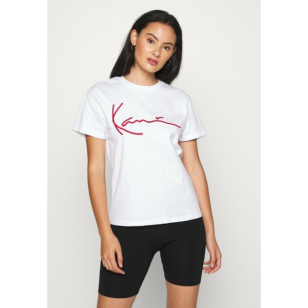 Karl Kani MALL SIGNATURE SHORT TEE T-shirt z nadrukiem white KK121D02B