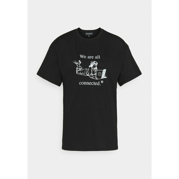 NEW girl ORDER ALL CONNECTED TEE T-shirt z nadrukiem black NEM21D01M