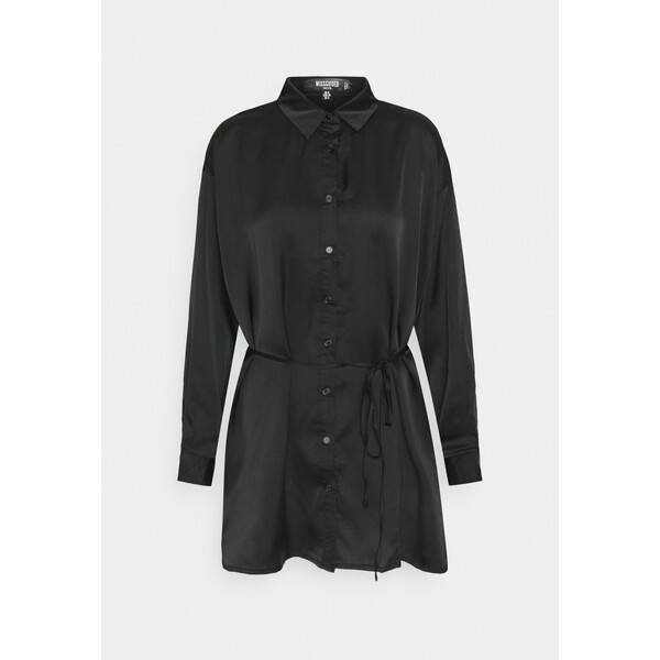 Missguided Petite OSIZE SELF TIE DRESS Sukienka koszulowa black M0V21C0EN