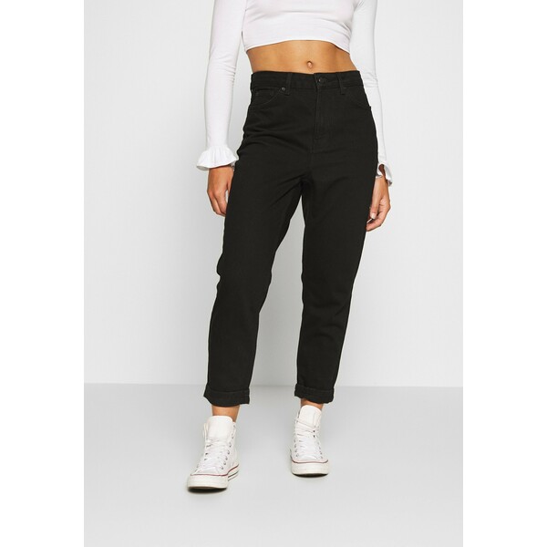 Topshop Petite MOM CLEAN Jeansy Relaxed Fit black TQ021N02B