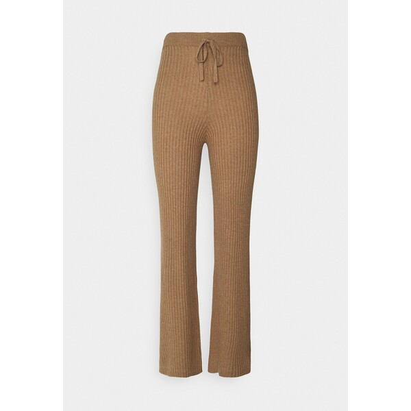 pure cashmere LONG PANTS Spodnie materiałowe dark beige PUG21A003