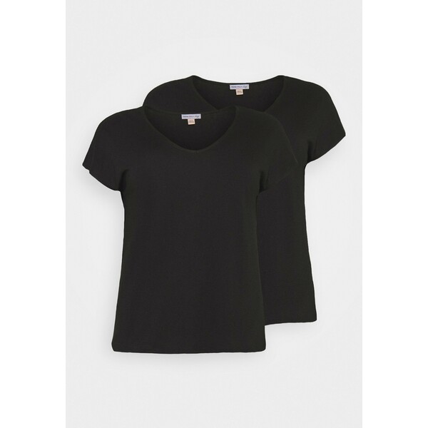 Anna Field Curvy 2 PACK T-shirt basic black AX821D03U