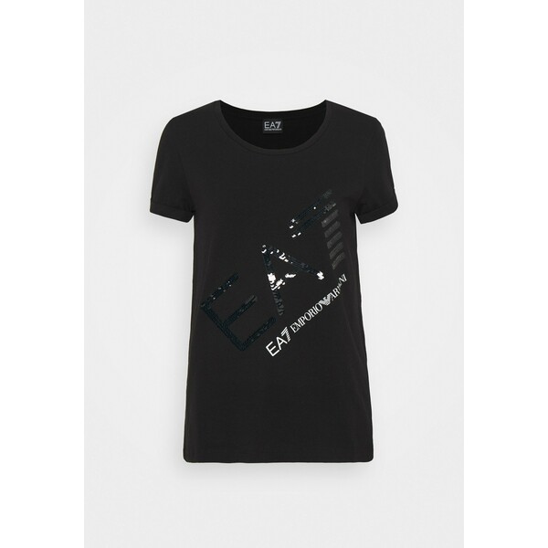 EA7 Emporio Armani T-shirt z nadrukiem black EA721D00S