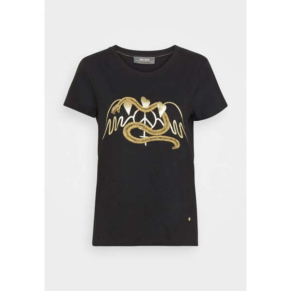 Mos Mosh VEE TEE T-shirt z nadrukiem black/gold MX921D01L