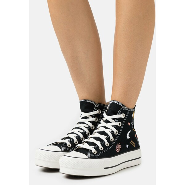 Converse CHUCK TAYLOR ALL STAR LIFT Sneakersy wysokie black/vintage white/multicolor CO411A1EM