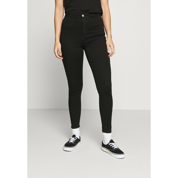 Missguided Petite VICE HIGH WAISTED SKINNY Jeansy Skinny Fit black M0V21N02L