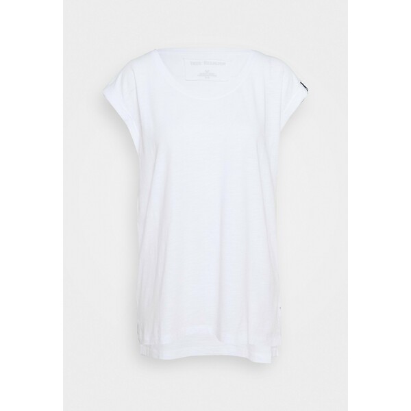 True Religion CREW NECK T-shirt z nadrukiem white TR121D07Y