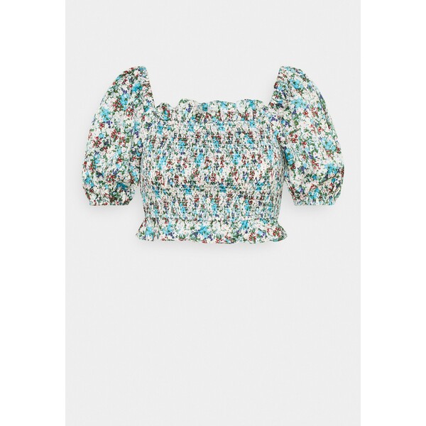 Glamorous Petite SHIRRED WITH PUFF SHORT SLEEVES AND SQUARE NECKLINE Bluzka confetti GLB21E01X