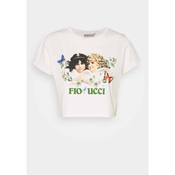 Fiorucci WOODLAND VINTAGE ANGELS BOXY TEE T-shirt z nadrukiem birch FI921D011
