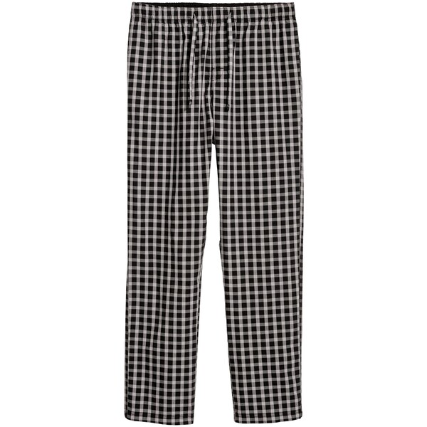 H&M Spodnie piżamowe Regular Fit - - ON 0523936084 Czarny/Szara krata
