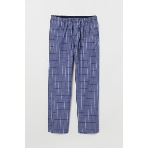 H&M Spodnie piżamowe 0523936053 Niebieski/Biała krata