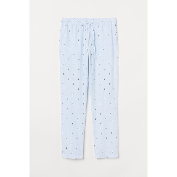 H&M Spodnie piżamowe Regular Fit - - ON 0523936084 Jasnoniebieski/Kotwice