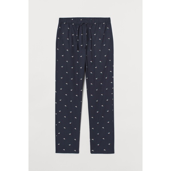 H&M Spodnie piżamowe Regular Fit - - ON 0523936084 Ciemnoniebieski/Kaczki