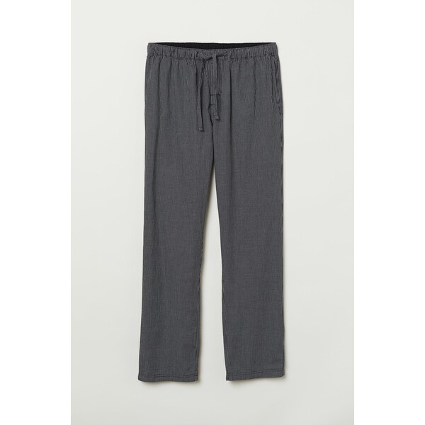 H&M Spodnie piżamowe Regular Fit - - ON 0523936084 Czarny/Krata