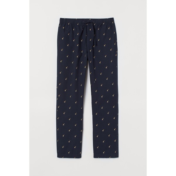 H&M Spodnie piżamowe Regular Fit - - ON 0523936084 Ciemnoniebieski/Żyrafy