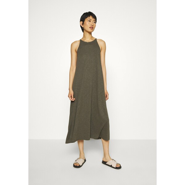 Madewell CAMI DRESS Długa sukienka dried olive M3J21C02D