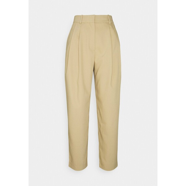 Weekday ZINC TROUSER Spodnie materiałowe beige WEB21A04C