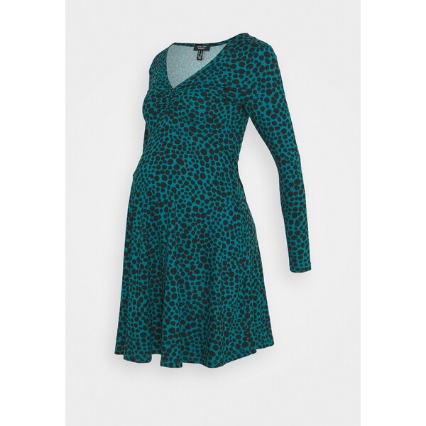 New Look Maternity RUCHED FRONT DRESS Sukienka z dżerseju green N0B29F078