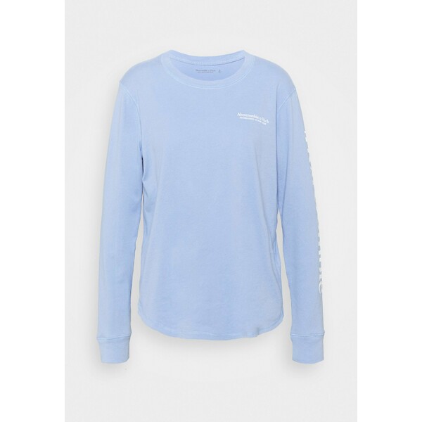 Abercrombie & Fitch LONGSLEEVE PRINT LOGO TEE Bluzka z długim rękawem blue A0F21D0H4