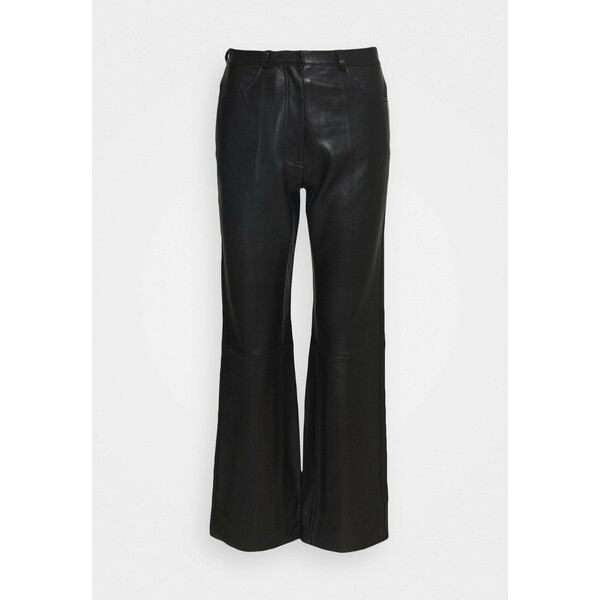sandro Spodnie skórzane noir SAD21A02F