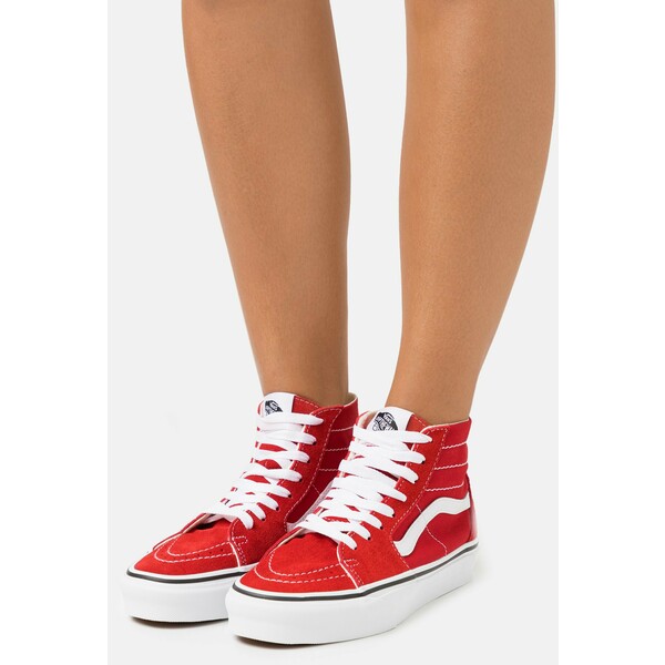 Vans SK8 TAPERED Sneakersy wysokie racing red/true white VA211A09O