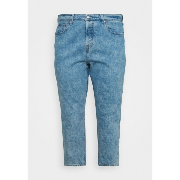 Levi's® Plus 501 CROP Szorty jeansowe light-blue denim L0M21N01U