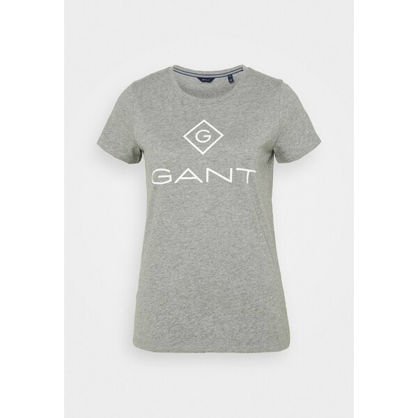 GANT LOCK UP T-shirt z nadrukiem grey melange GA321D03Y