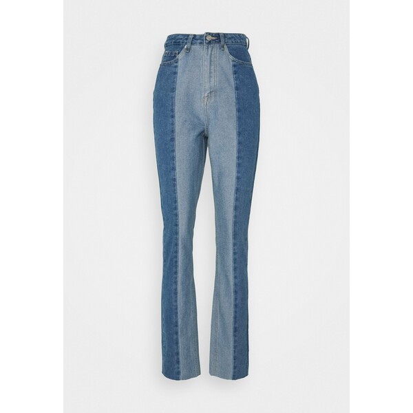 Missguided Tall PANELLED RIOT MOM Jeansy Straight Leg blue MIG21N036