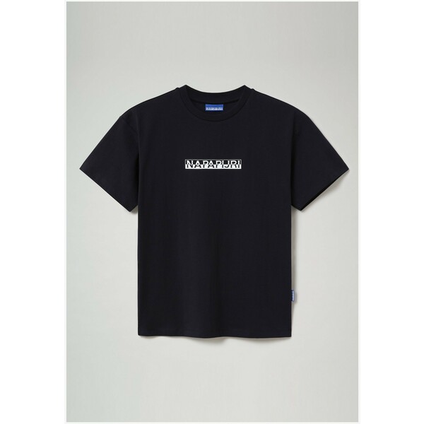 Napapijri S-BOX T-shirt z nadrukiem blu marine NA621D04S