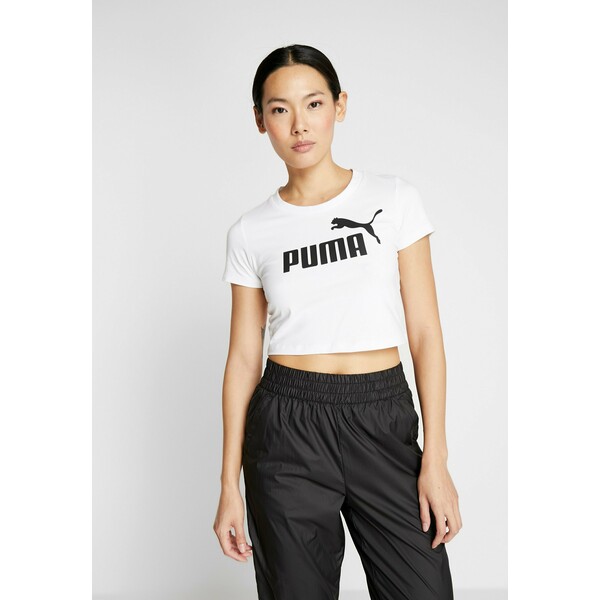 Puma FITTED TEE T-shirt z nadrukiem puma white PU141D0EY
