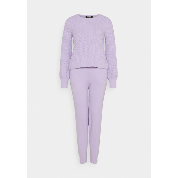 Missguided Tall TEXTURED JUMPER AND JOGGER SET Sweter lilac MIG21J00X