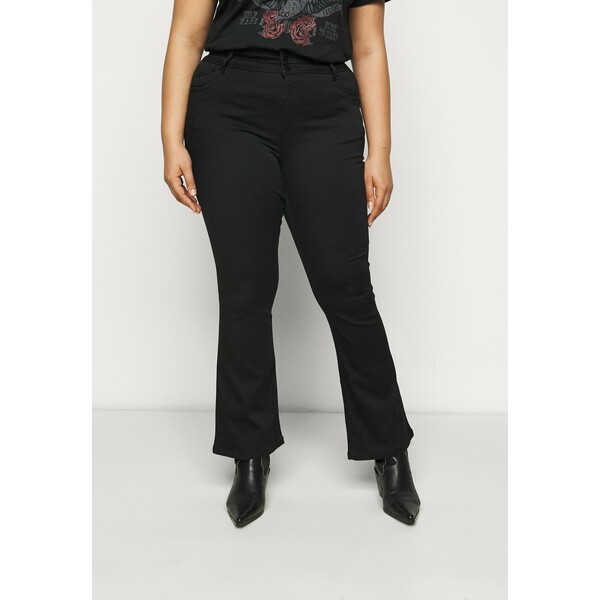 CAPSULE by Simply Be SHAPE AND SCULPT Jeansy Bootcut black CAS21N025