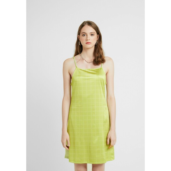 HOSBJERG NORA LOGO DRESS Sukienka z dżerseju lime green HOX21C006