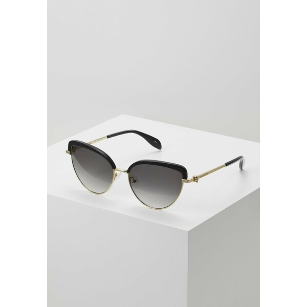 Alexander McQueen Okulary przeciwsłoneczne black/gold-coloured/grey 6AL51K00N