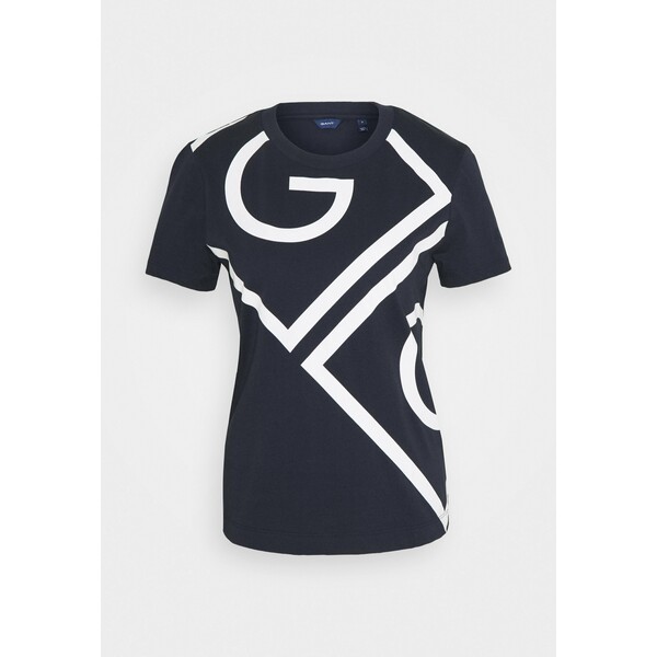 GANT ICON T-shirt z nadrukiem evening blue GA321D04I