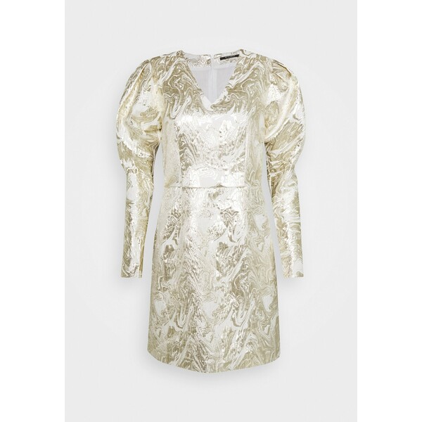 Bruuns Bazaar GOLDIE ART DRESS Sukienka letnia white/gold BR321C04Y