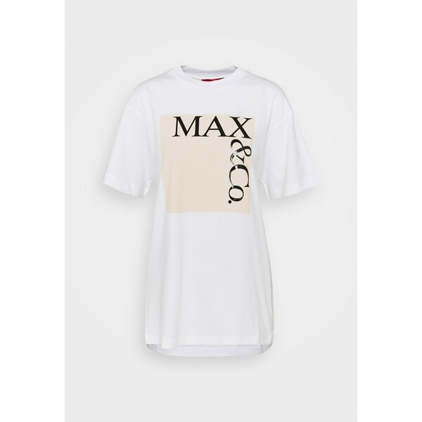 MAX&Co. TEE T-shirt z nadrukiem white MQ921D01F