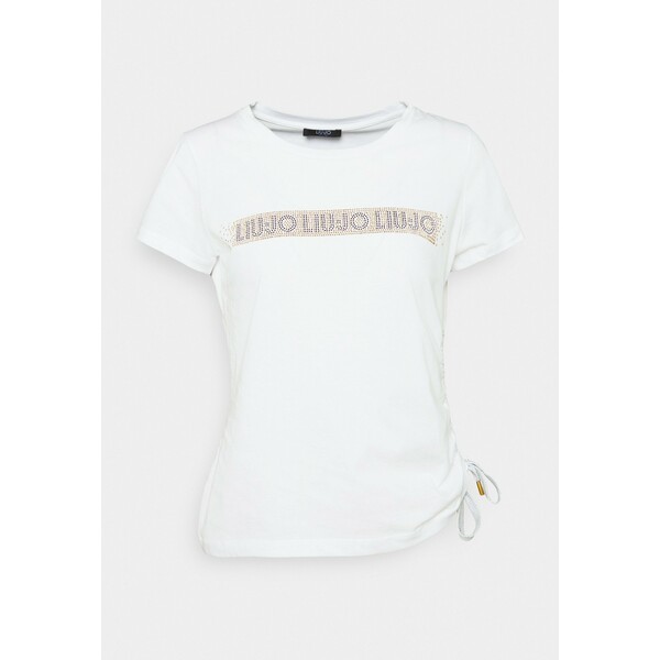 Liu Jo Jeans T-shirt z nadrukiem bianco L2521D02M