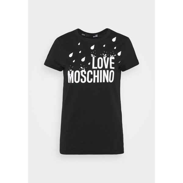 Love Moschino T-shirt z nadrukiem black LO921D069