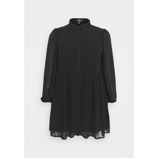 Missguided Plus DOBBY SPOT SMOCK DRESS Sukienka koszulowa black M0U21C0FD