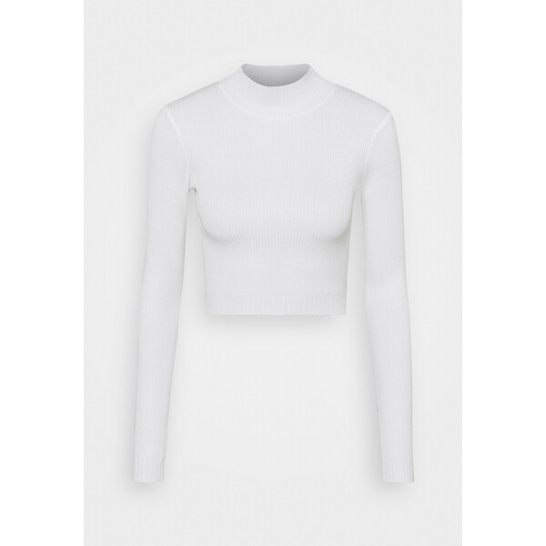 Missguided Tall HIGH NECK CROP Sweter white MIG21I024